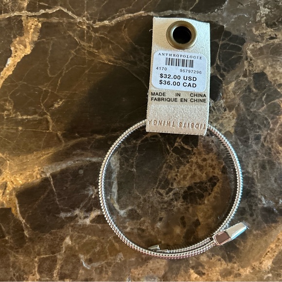 Anthropologie Stainless Steel Silver Serpent Bracelet.  NWT, 10” Stretched - Picture 5 of 6